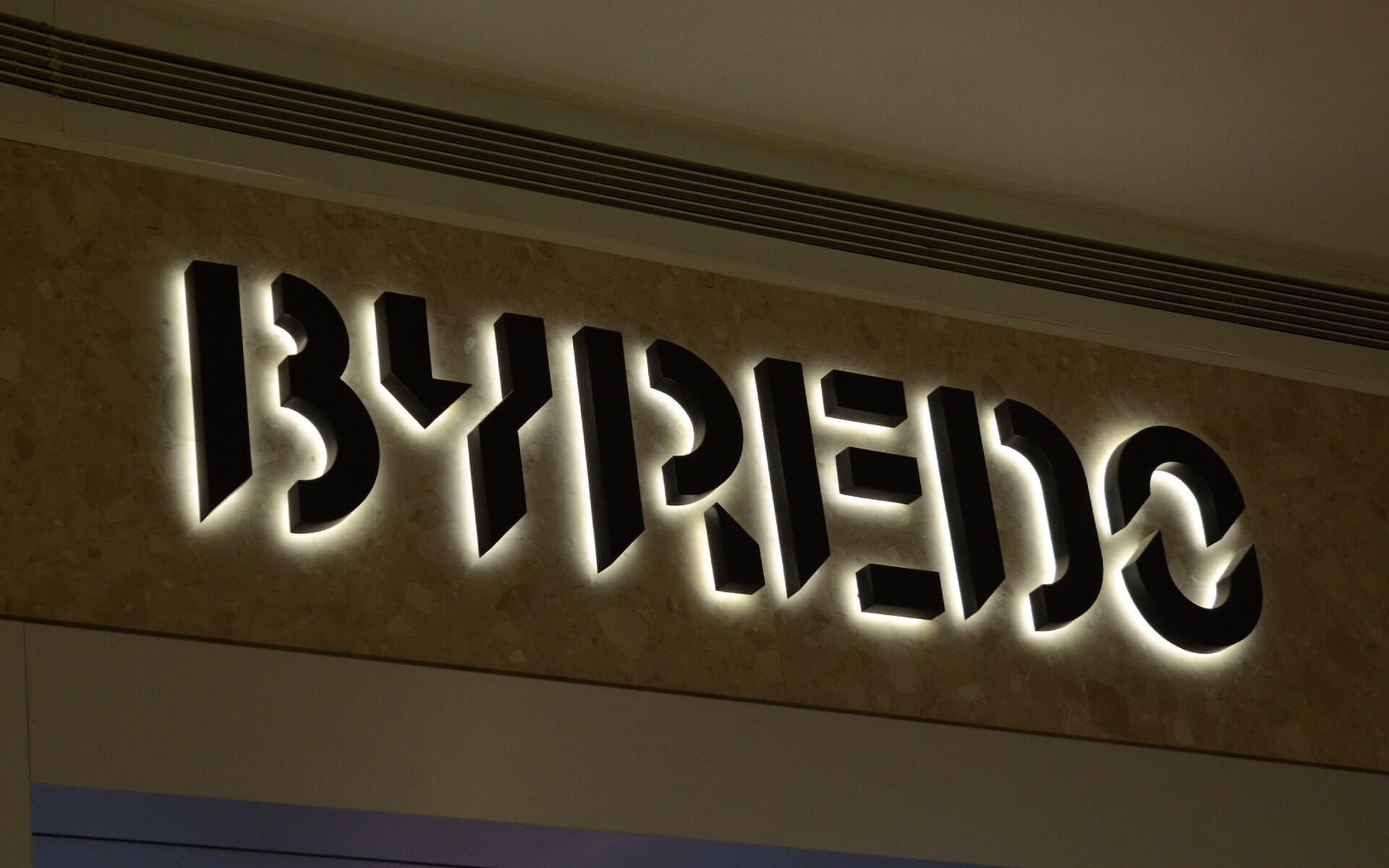 Basic Back-lit Metal Channel Letters for Byredo
