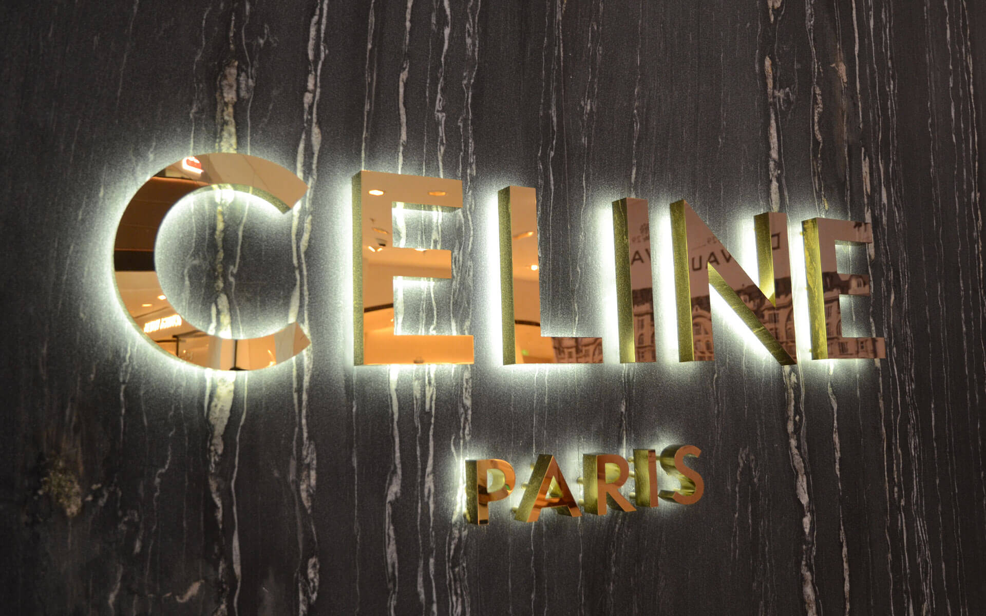Basic Back-lit Metal Channel Letters for Celine