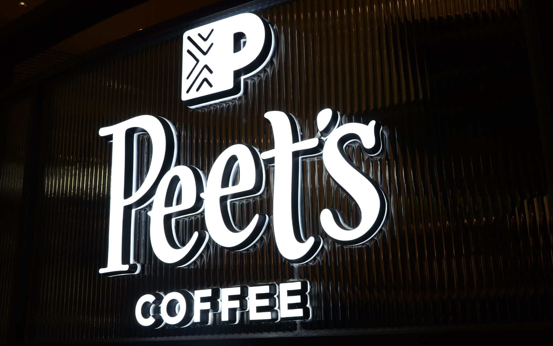 Face and Back-lit Acrylic Channel Letters for Peet's Coffee
