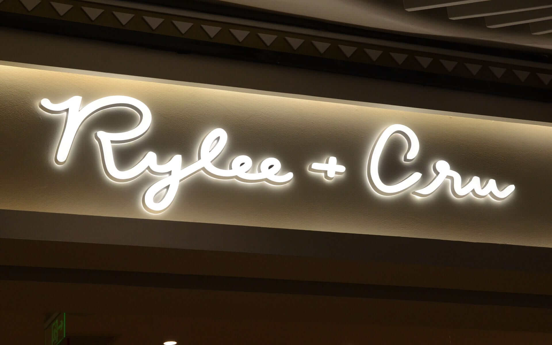 Face and Back-lit Acrylic Channel Letters for Rylee + Cru