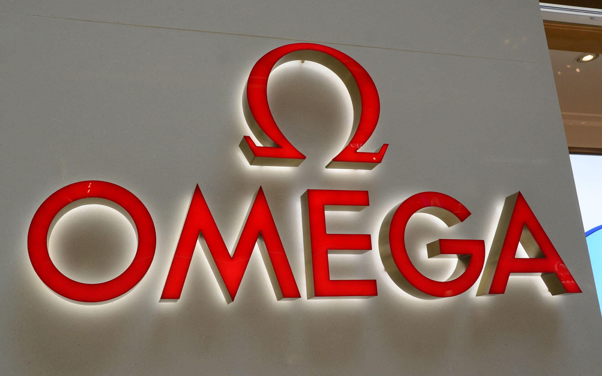 Face and Back-lit Metal Channel Letters for Omega