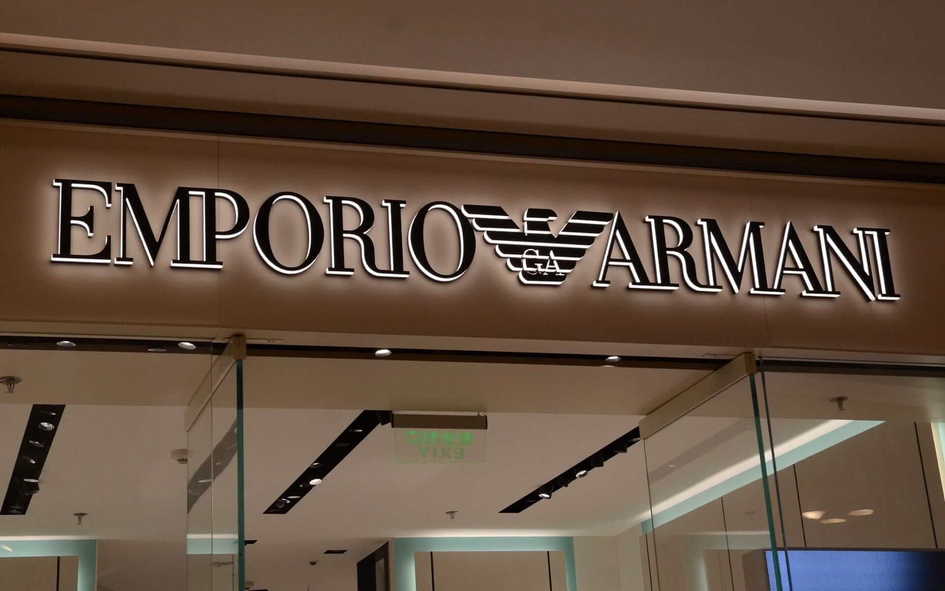 Side-lit Channel Letters for Emporio Armani