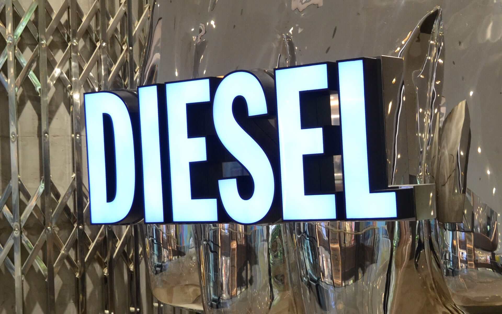 Trim Face-lit Metal Channel Letters for Diesel
